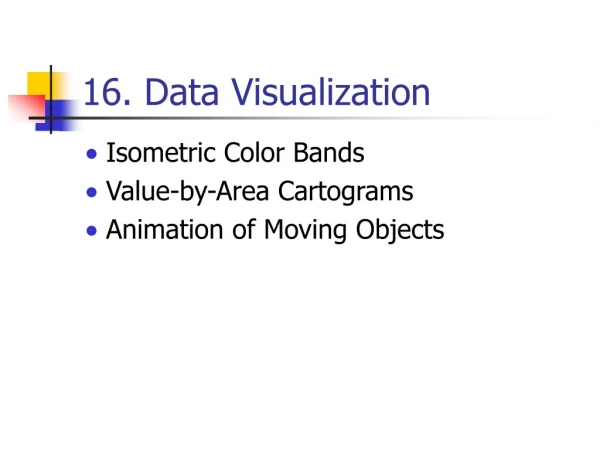 16. Data Visualization