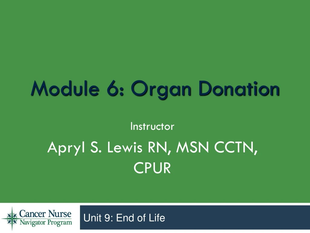 module 6 organ donation