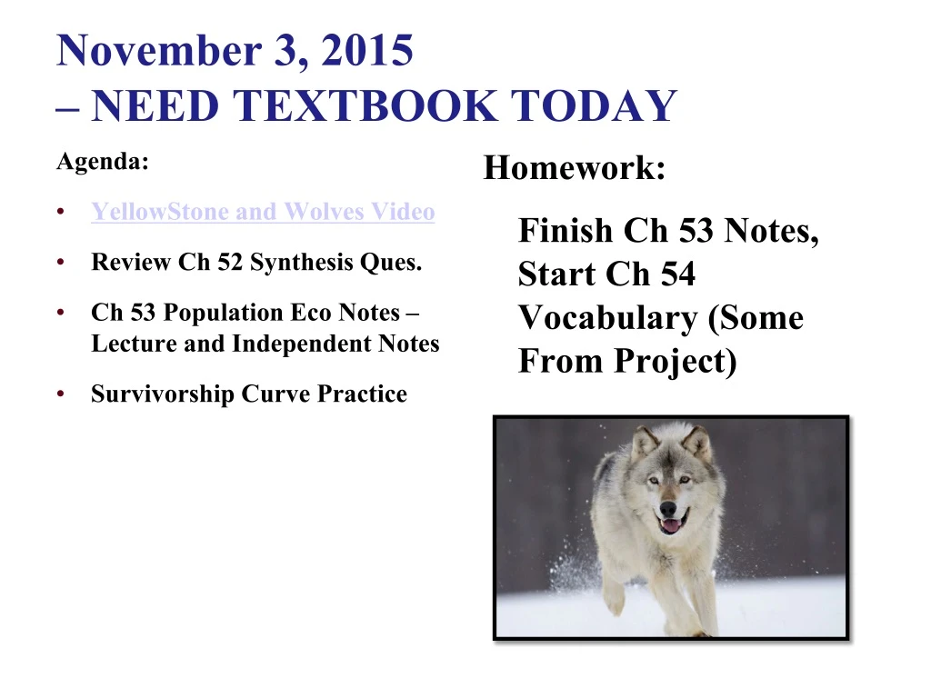 november 3 2015 need textbook today