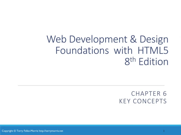 Web Development &amp; Design Foundations  with   HTML5 8 th  Edition