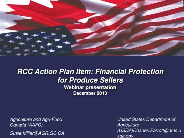RCC Action Plan Item: Financial Protection for Produce Sellers Webinar presentation  December 2013