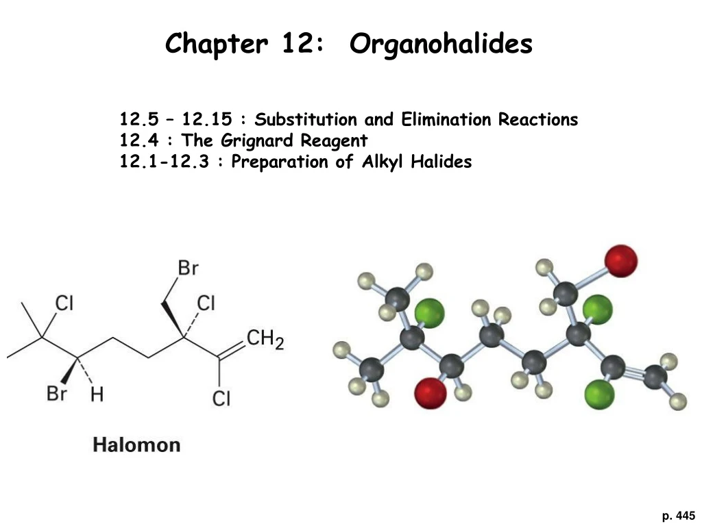 chapter 12 organohalides