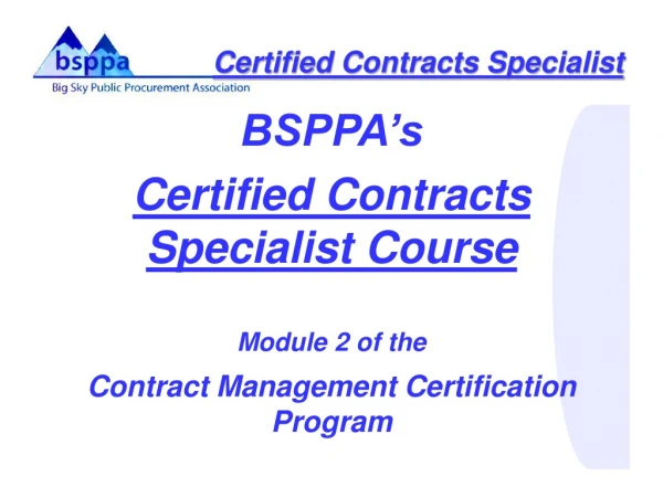 Certified Contracts Specialist