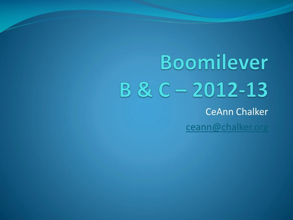 boomilever b c 2012 13