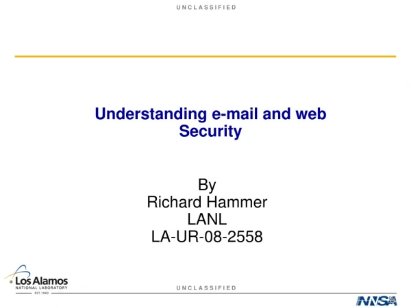 Understanding e-mail and web Security