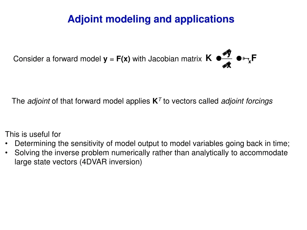 adjoint modeling and applications