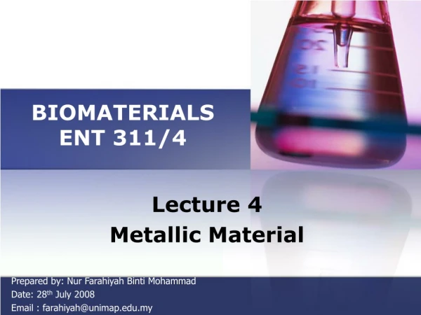 BIOMATERIALS ENT 311/4