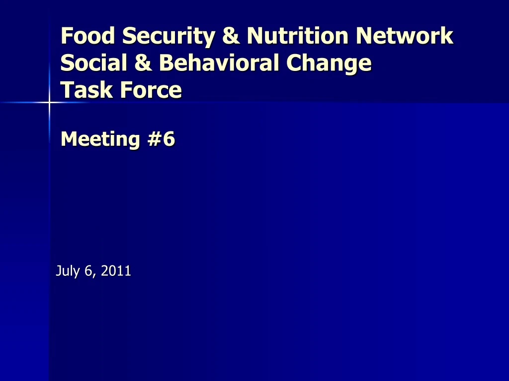 food security nutrition network social behavioral