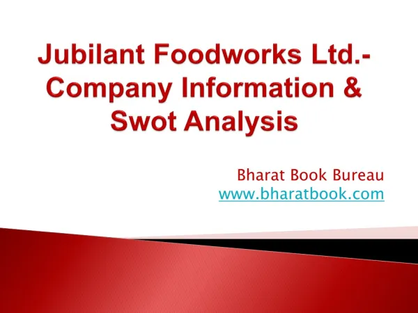 Jubilant Foodworks Ltd.- Company Information & Swot Analysis