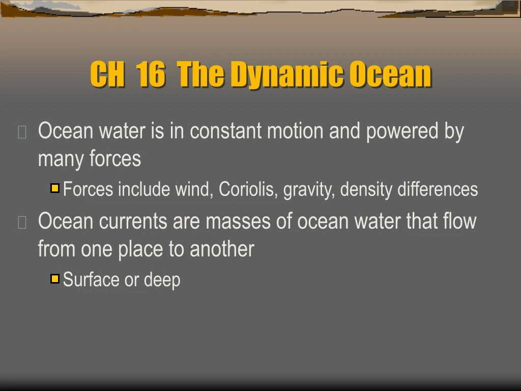 ch 16 the dynamic ocean