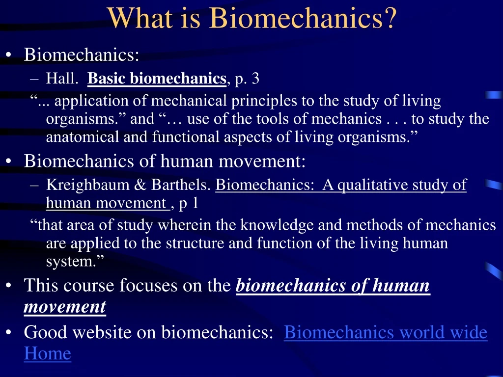 what is biomechanics