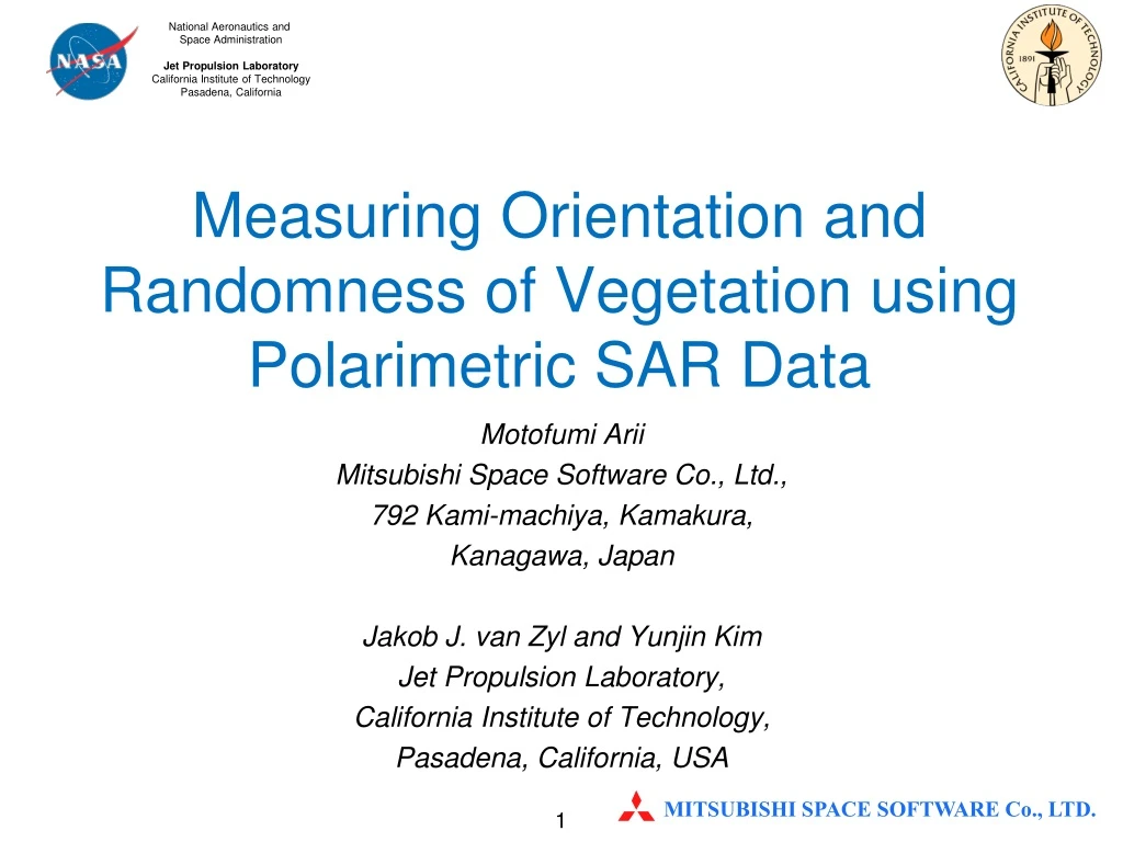 measuring orientation and randomness of vegetation using polarimetric sar data