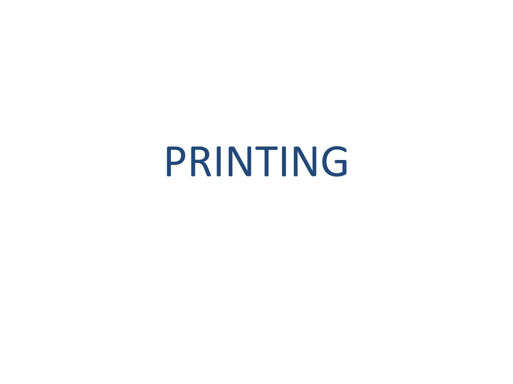 printing