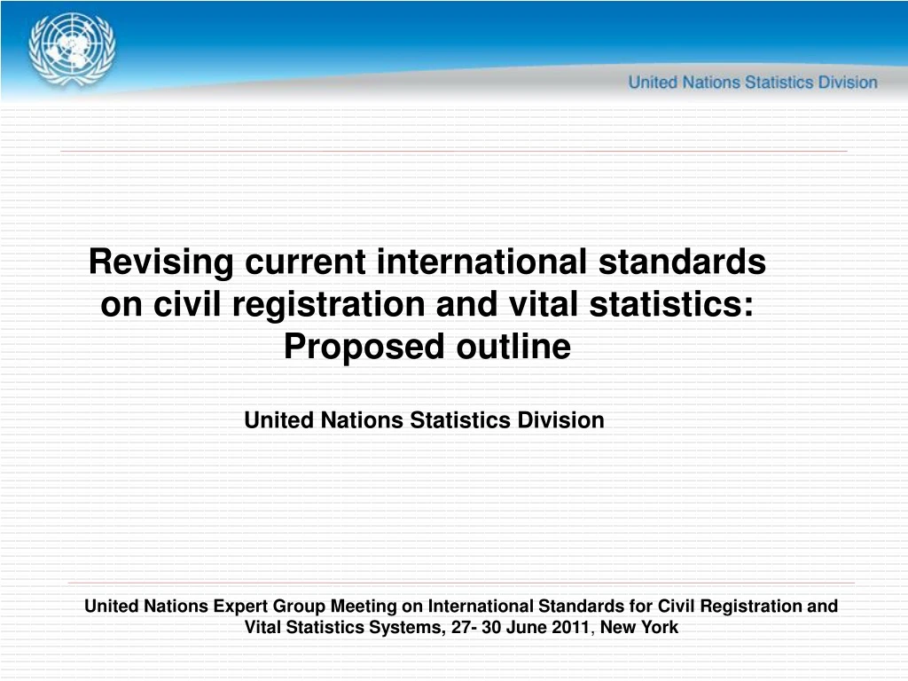 revising current international standards on civil