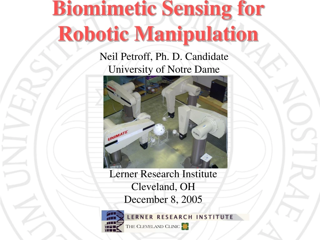 biomimetic sensing for robotic manipulation