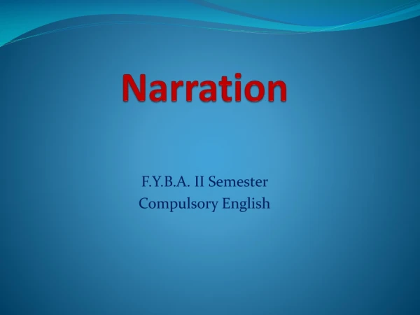 Narration