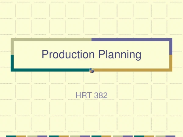 Production Planning