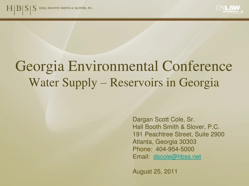 georgia environmental conference water supply reservoirs in georgia