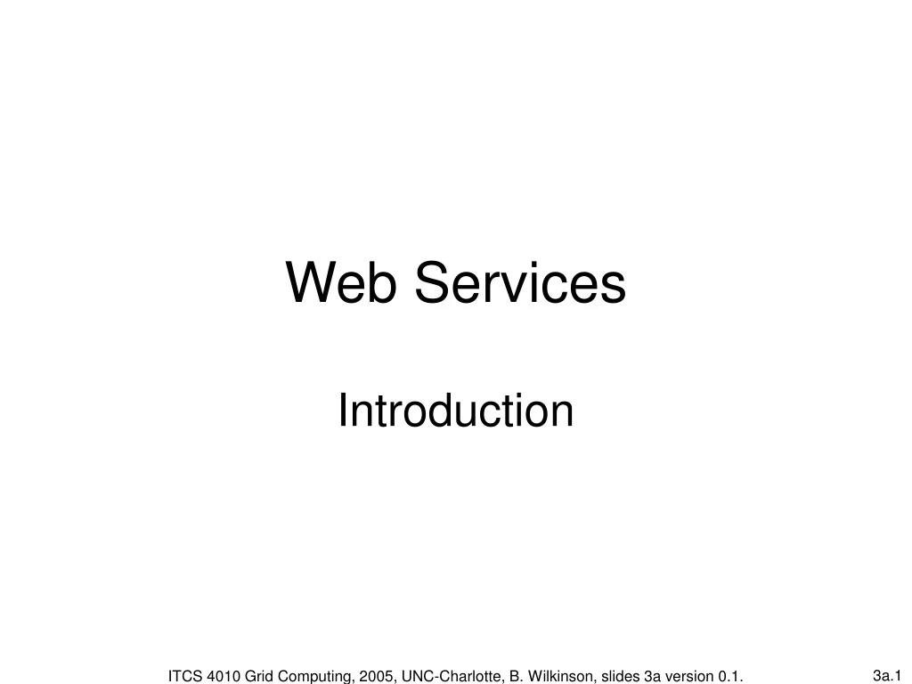 web services introduction