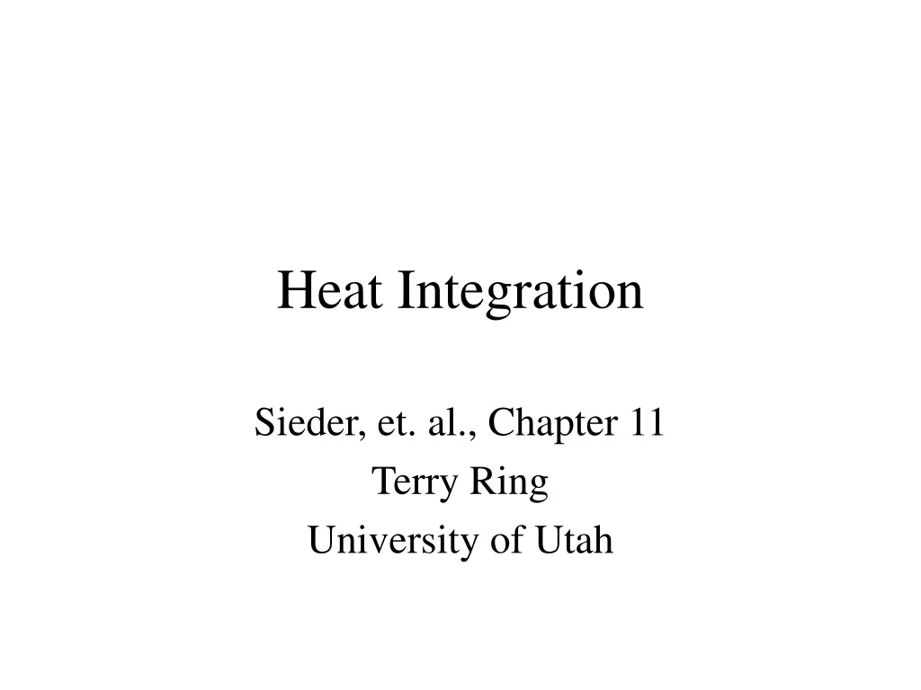 heat integration