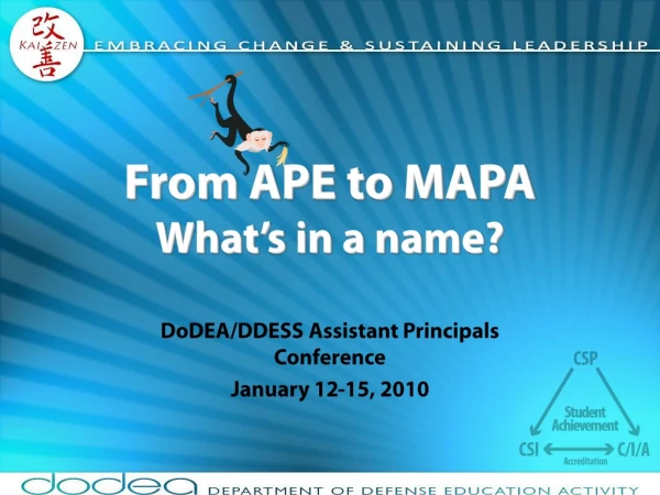 From APE to MAPA What’s in a name?