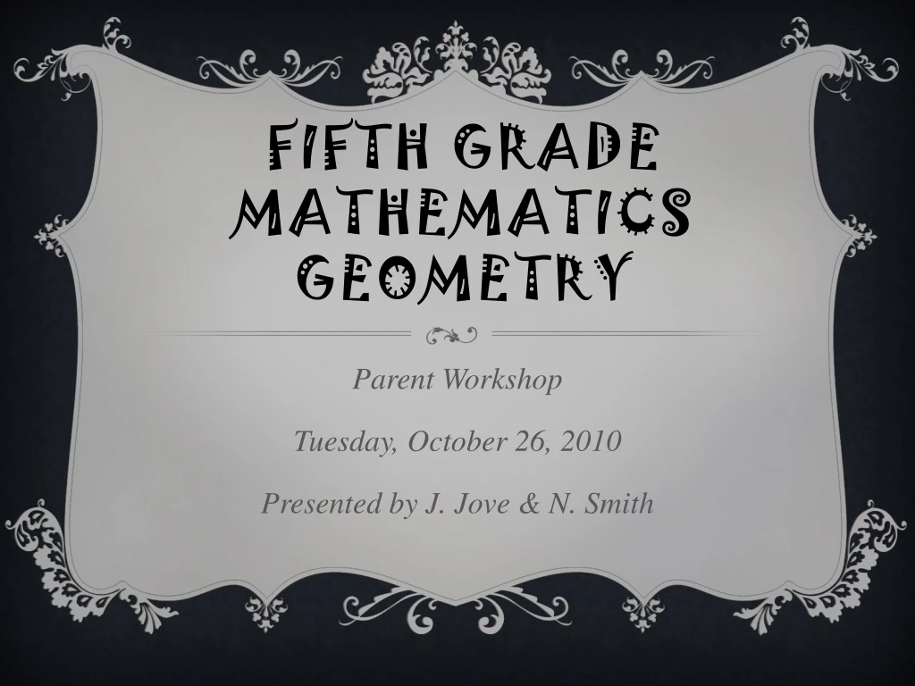 fifth grade mathematics geometry