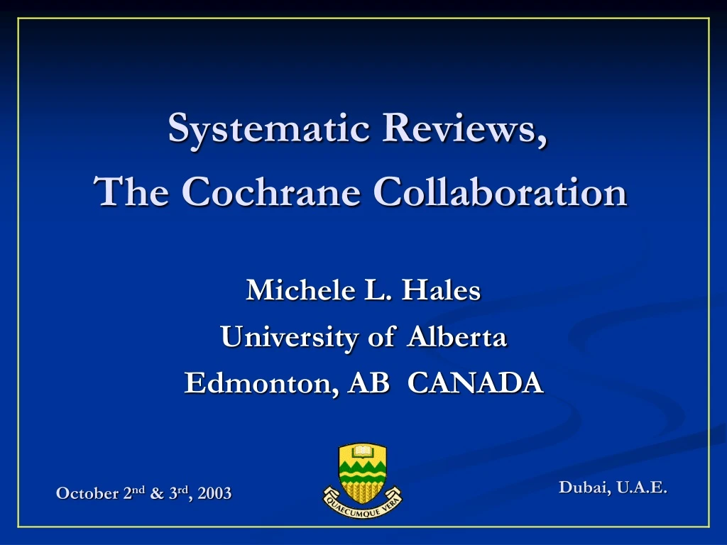 systematic reviews