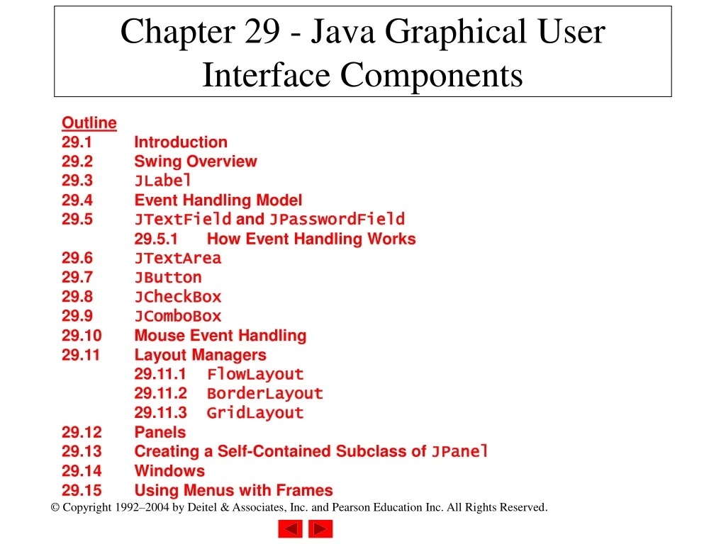 chapter 29 java graphical user interface components