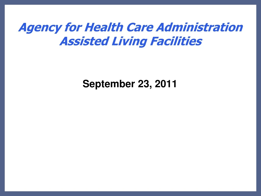 agency for health care administration assisted living facilities