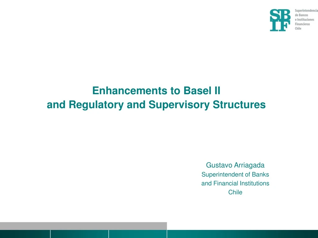 enhancements to basel ii and regulatory and supervisory structures