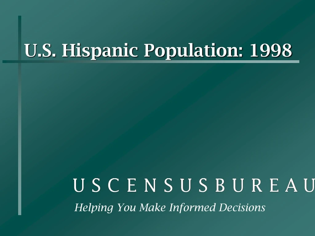 u s hispanic population 1998