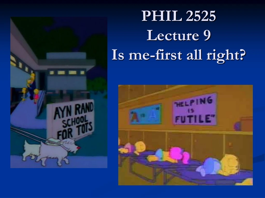 phil 2525 lecture 9 is me first all right