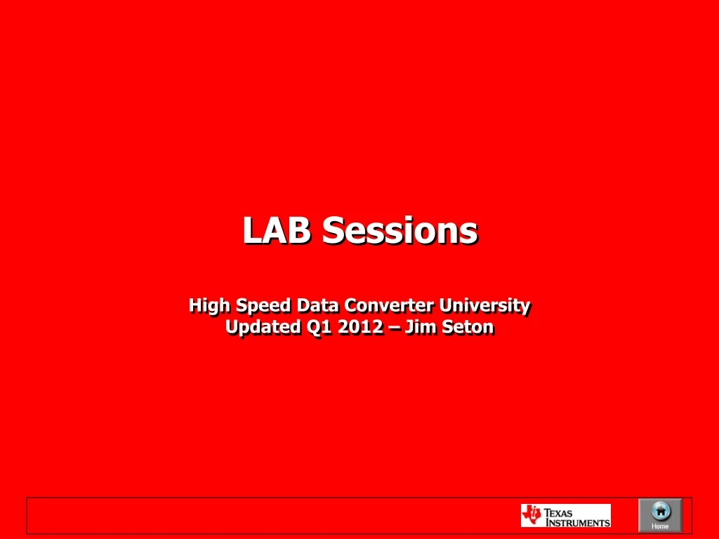 lab sessions high speed data converter university