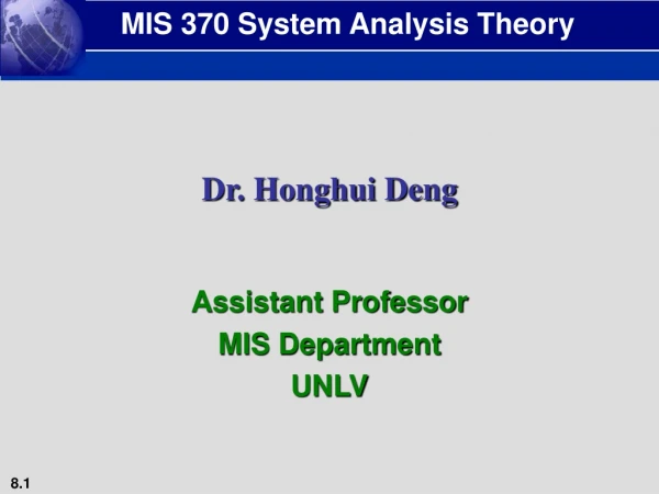 Dr. Honghui Deng