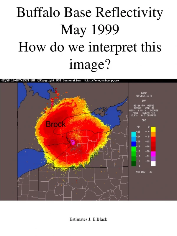 Buffalo Base Reflectivity May 1999 How do we interpret this image?