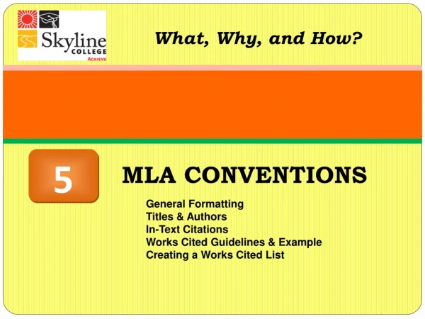MLA CONVENTIONS