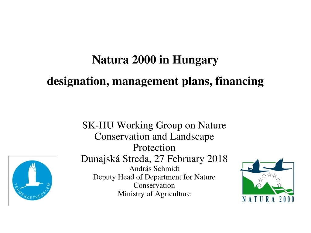 natura 2000 in hungary designation management plans financing