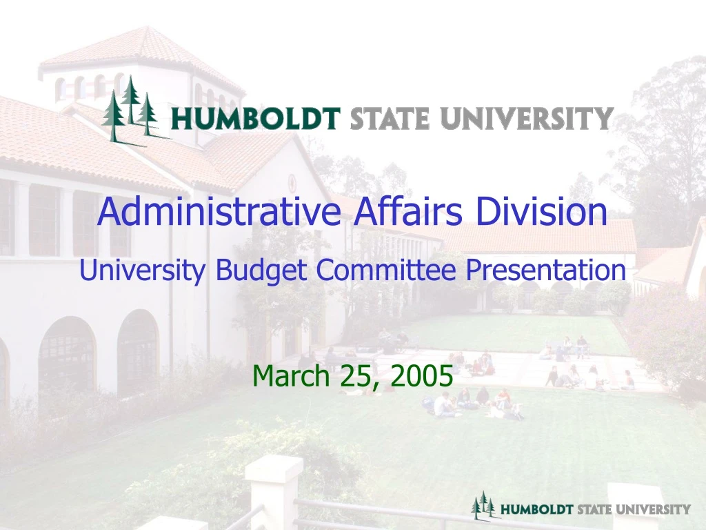 administrative affairs division university budget