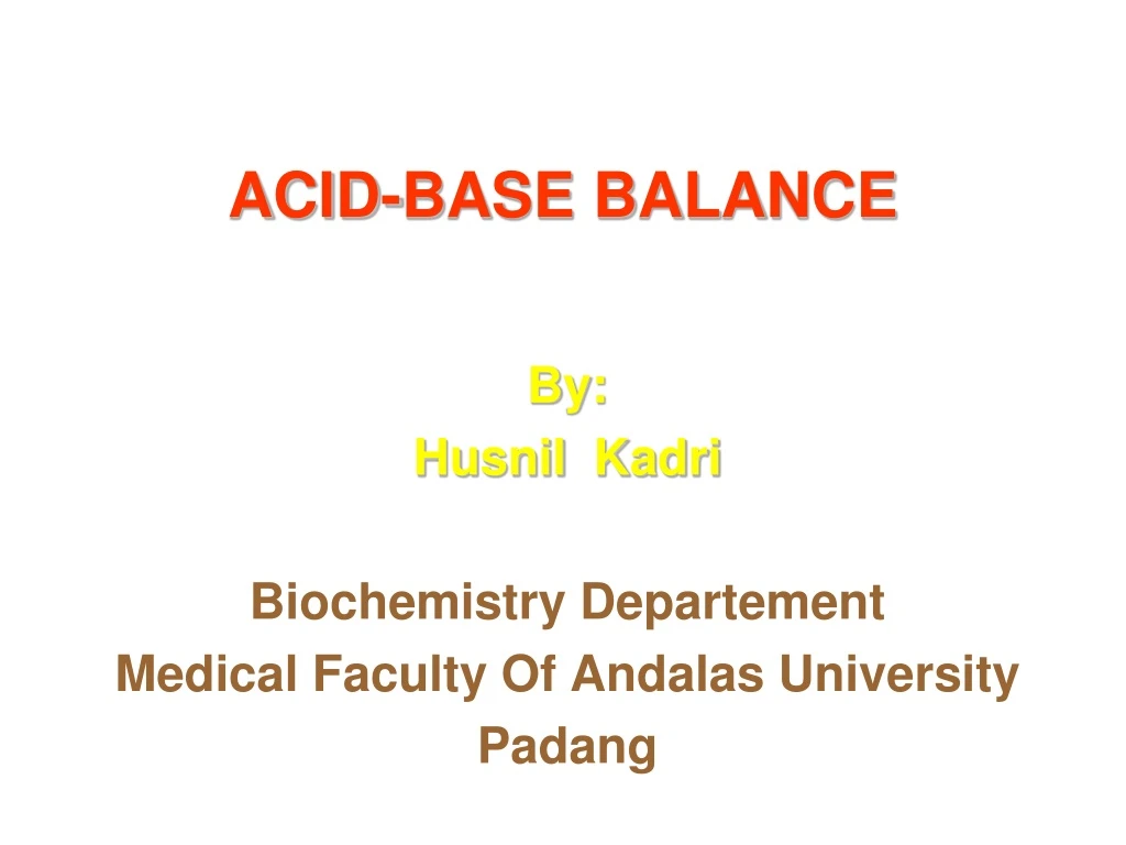 acid base balance