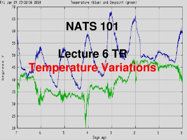 NATS 101 Lecture 6 TR Temperature Variations