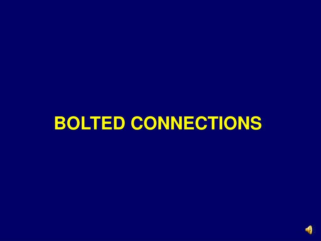 bolted connections