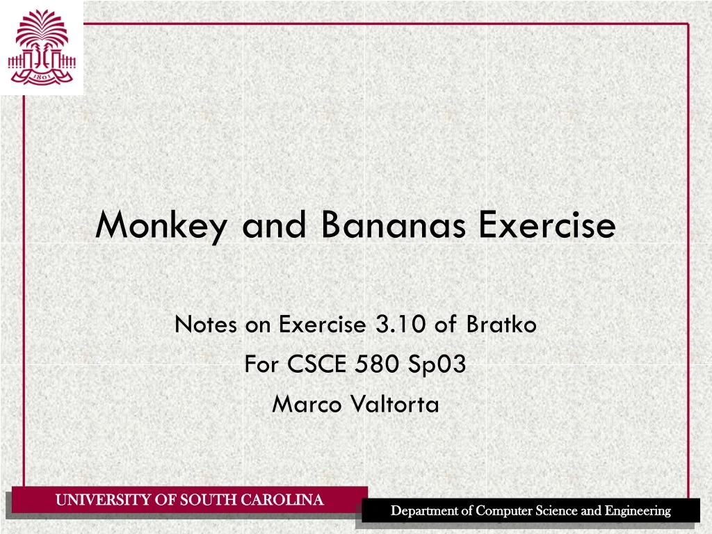 monkey and bananas exercise