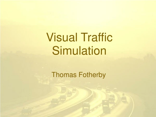 Visual Traffic Simulation