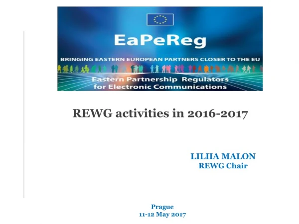 REWG activities in 2016-2017