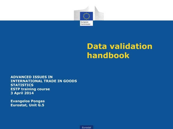 Data validation handbook