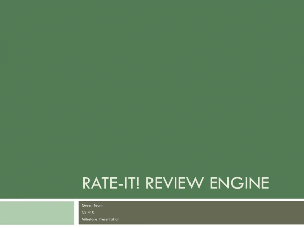 Rate-It! Review Engine