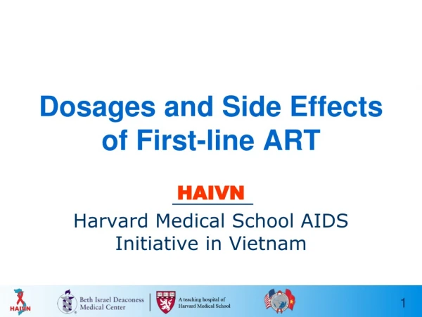 Dosages and Side Effects of First-line ART
