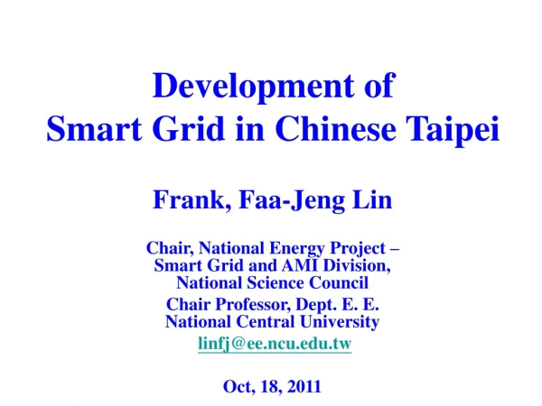 Development of  Smart Grid in Chinese Taipei