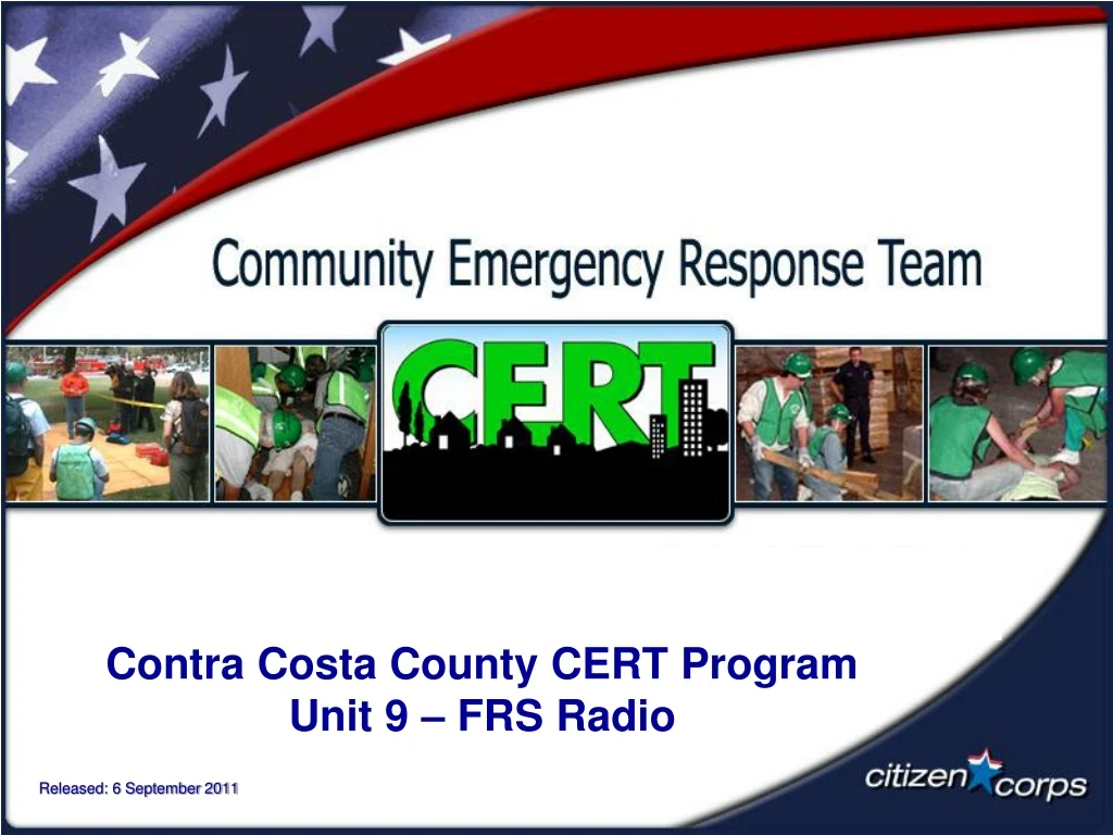 contra costa county cert program unit 9 frs radio