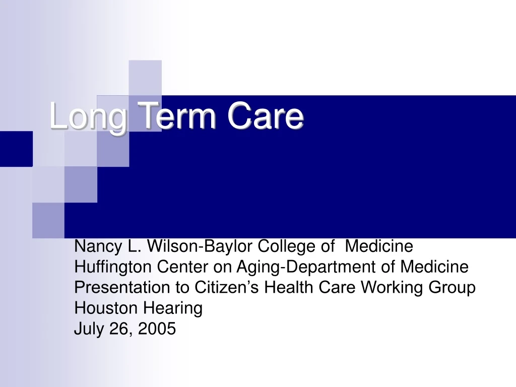 long term care